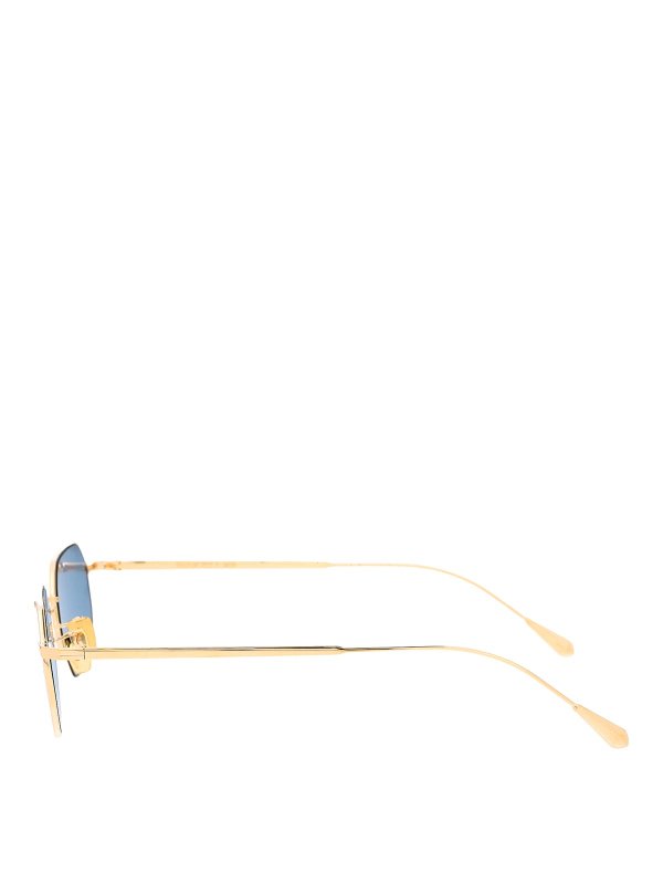 The Best Shops CUTLER AND GROSS: Lunettes de soleil - Lunettes De Soleil - Or