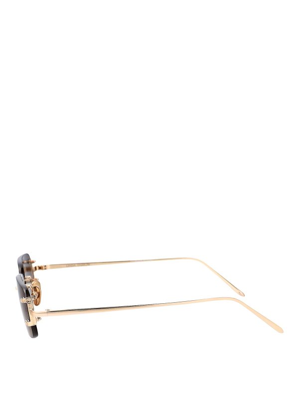 The Best Shops LINDA FARROW: Sonnenbrillen - Sonnenbrille - Gold