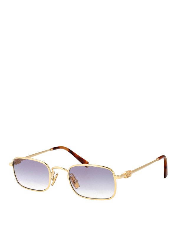MIU MIU: Lunettes de soleil online - Lunettes De Soleil - Or