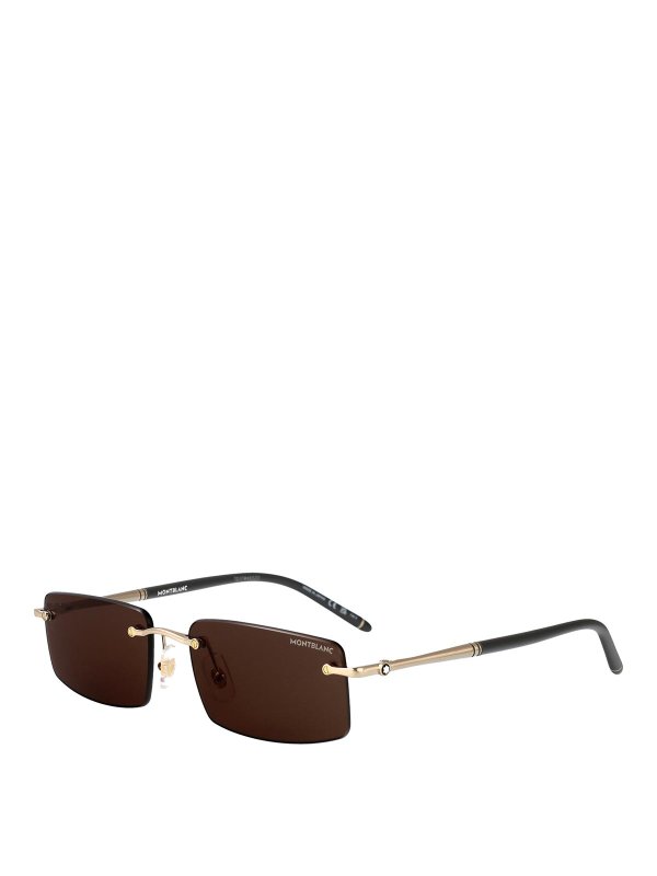 MONTBLANC: Lunettes de soleil online - Lunettes De Soleil - Or