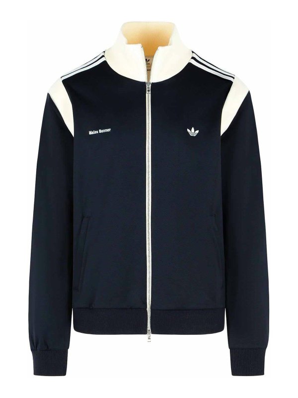 ADIDAS: Sweatshirts & Sweaters - Navy Cotton Blend Sweatshirt