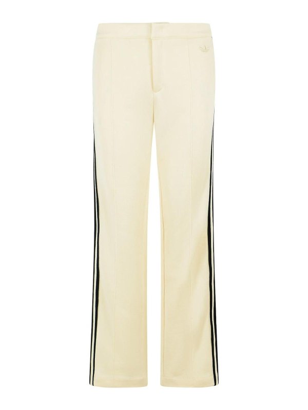 Adidas Originals: casual trousers - Ivory Cotton Blend Trousers