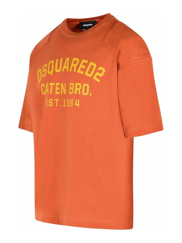 The Best Shops DSQUARED2: t-shirts - Brick Cotton T-Shirt