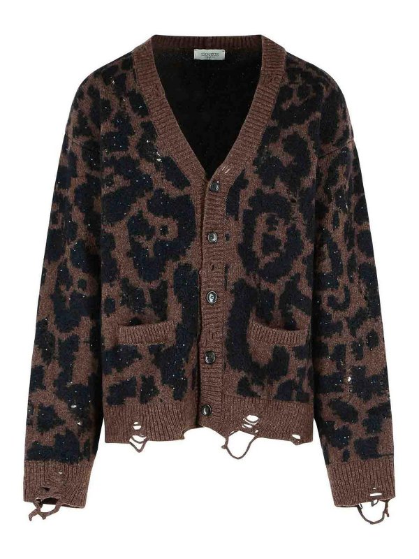 LANEUS: Cardigans - Cardigan - Marron