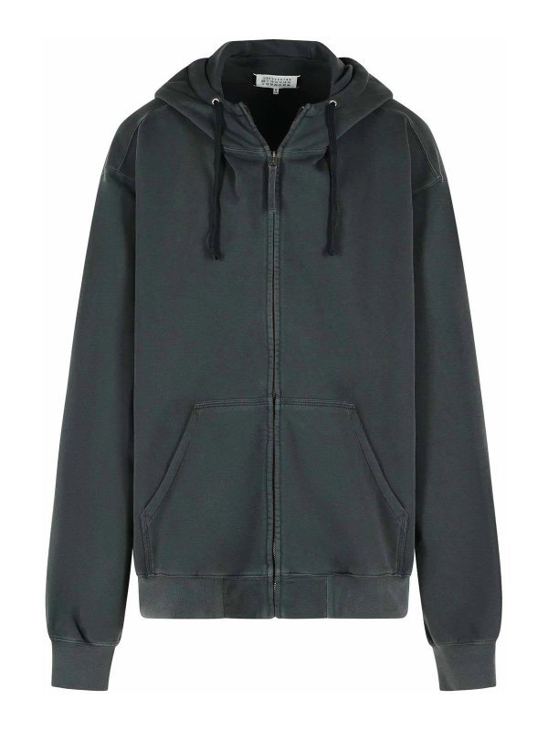 Maison Margiela: Sweatshirts & Sweaters - Gray Cotton Sweatshirt