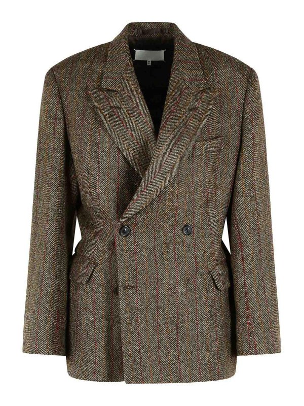 Maison Margiela: Vestes de costume - Blazer - Marron