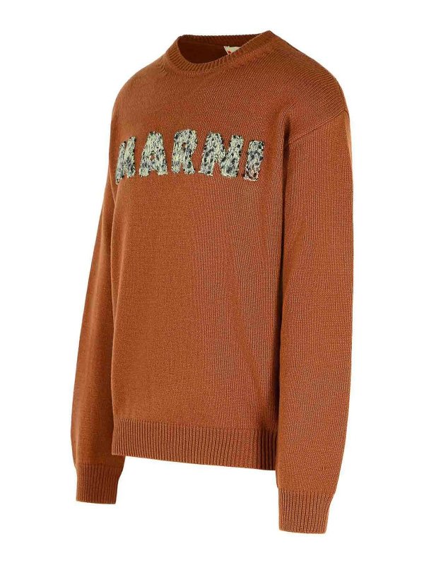 The Best Shops Marni: crew necks - Brown Virgin Wool Sweater