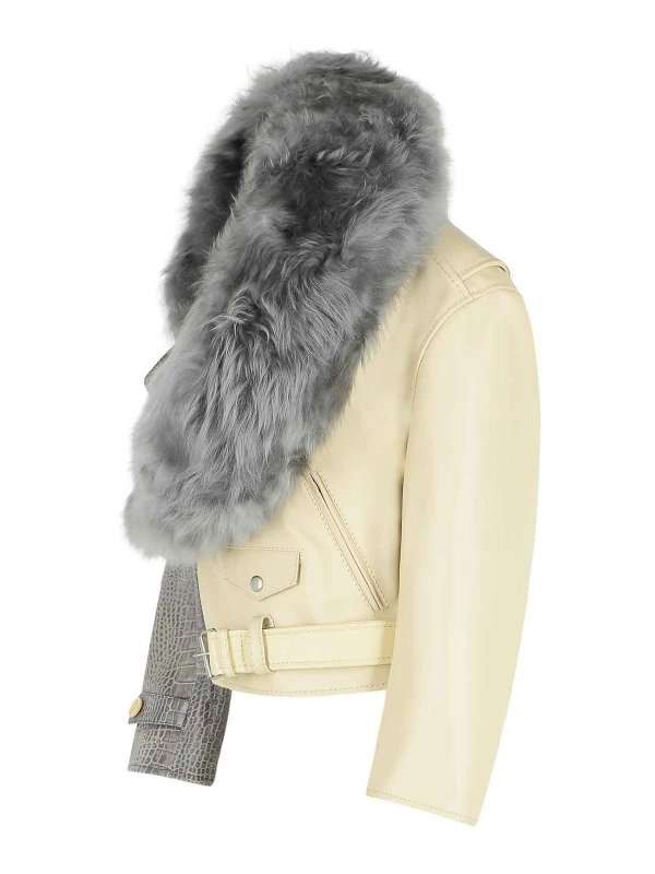 The Best Shops Marni: レザージャケット - レザージャケット - グレー