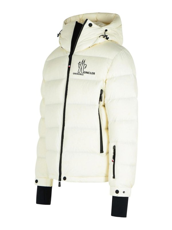 The Best Shops MONCLER: padded jackets - Isorno White Hooded Ski Down Jacket
