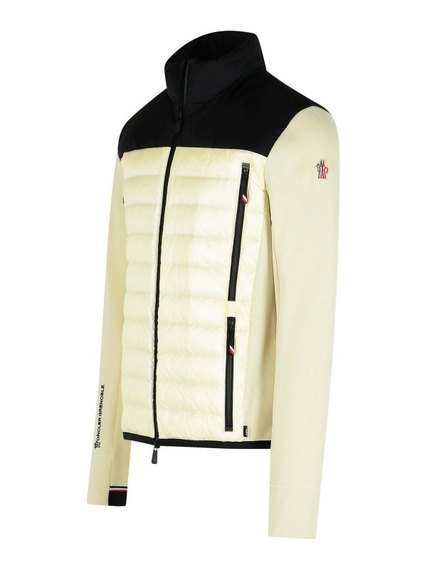 The Best Shops MONCLER: padded jackets - Beige/Black Padded Sweatshirt