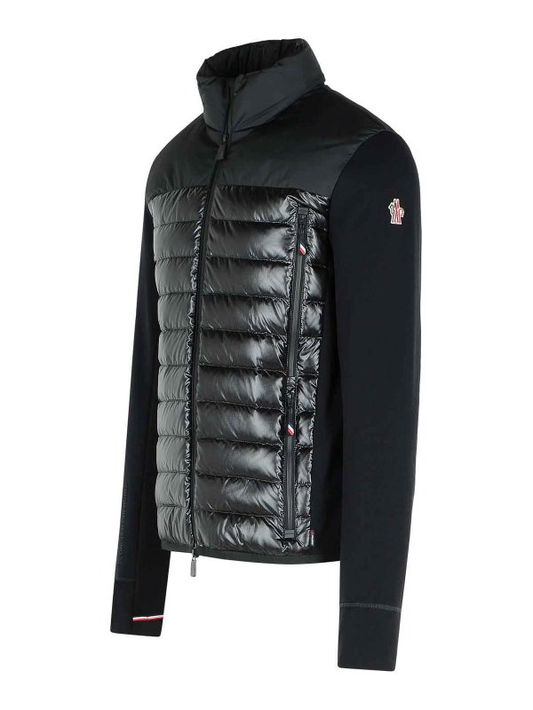 The Best Shops MONCLER: padded jackets - Black Polyester Blend Padded Sweatshirt
