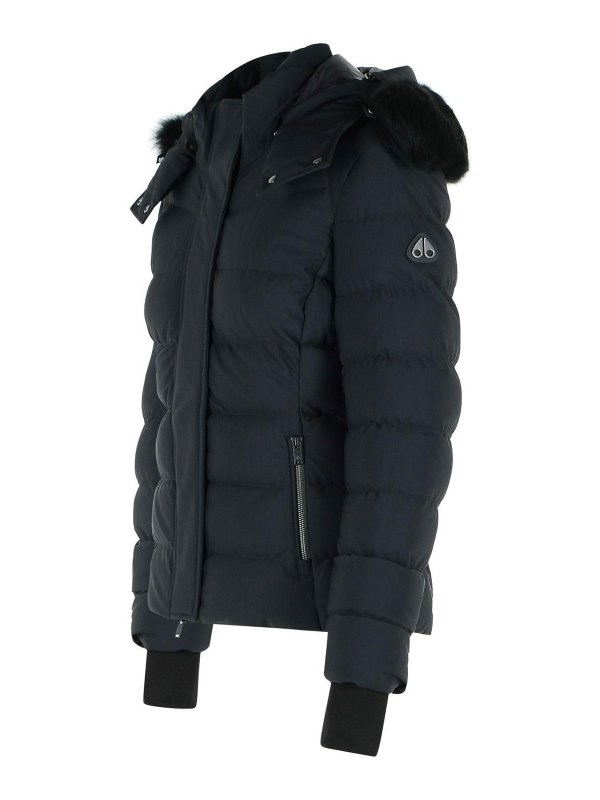 The Best Shops MOOSE KNUCKLES: casual jackets - Betta Black Nylon Blend Jacket