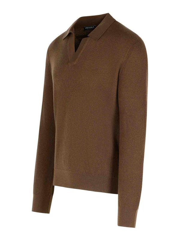 The Best Shops ZEGNA: クルーネック - クルーネック - ブラウン