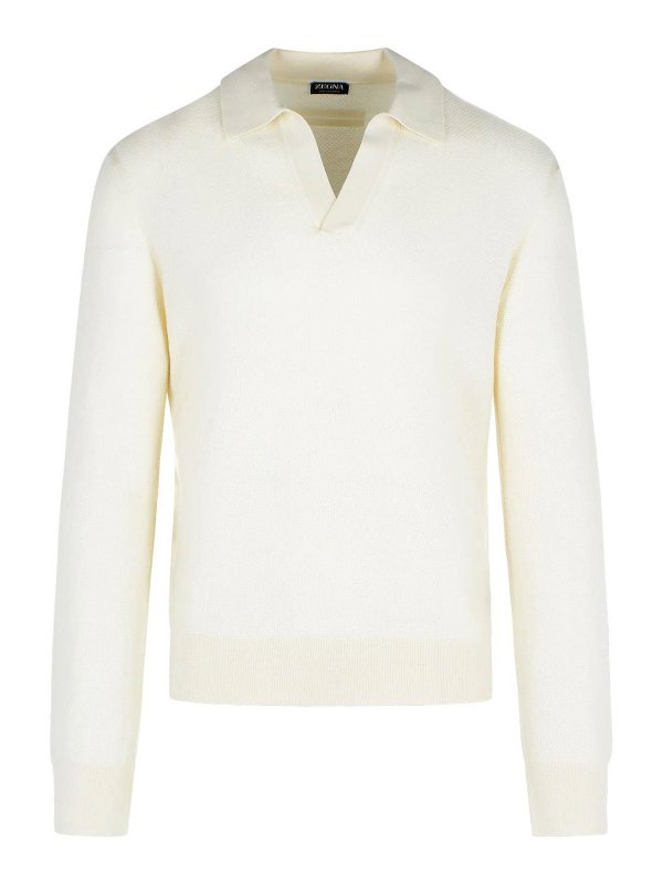 ZEGNA: crew necks - Oasi Cream Cashmere Sweater