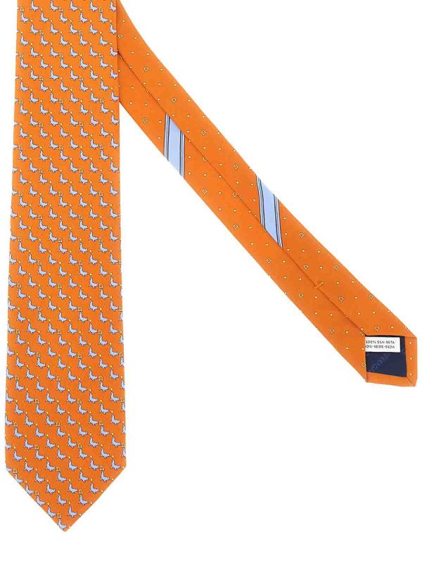 FERRAGAMO: ties & bow ties online - Seal Print Tie