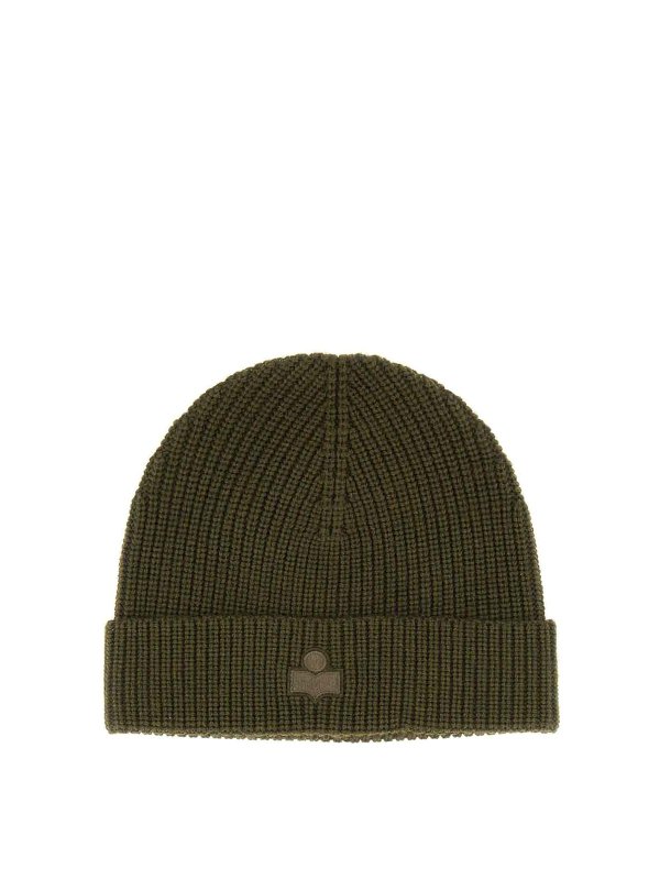 ISABEL MARANT: hats & caps - Wool Hat With Logo Patch