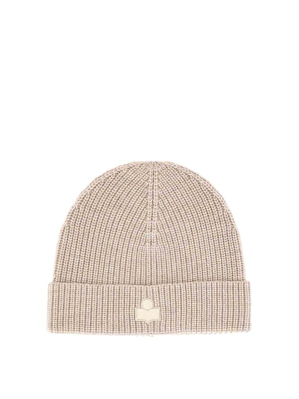 ISABEL MARANT: hats & caps - Wool Hat With Logo Patch