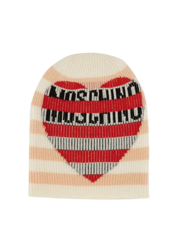 MOSCHINO JEANS: hats & caps - Wool Cap With Logo