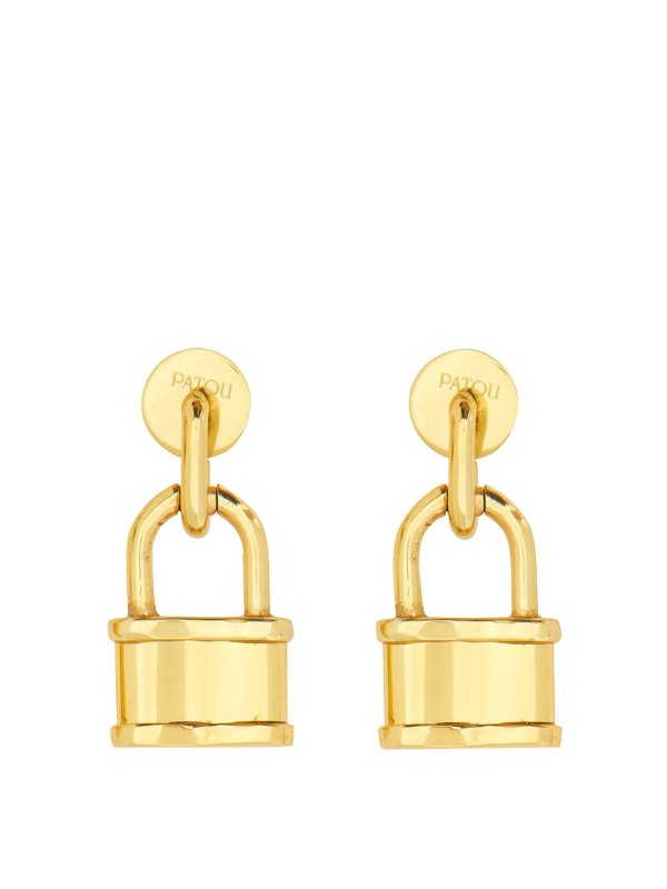 PATOU: Earrings - Extra Small Earrings With Padlock