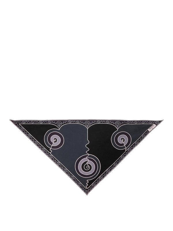 EMILIO PUCCI: scarves - Astro Print Triangle Scarf