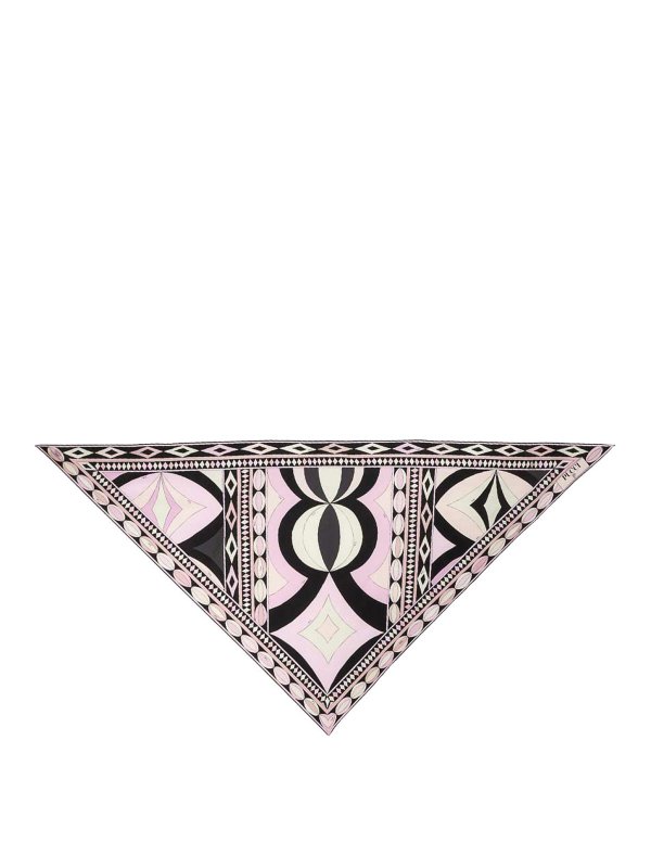 EMILIO PUCCI: Collane - Sciarpa triangolare con stampa collana