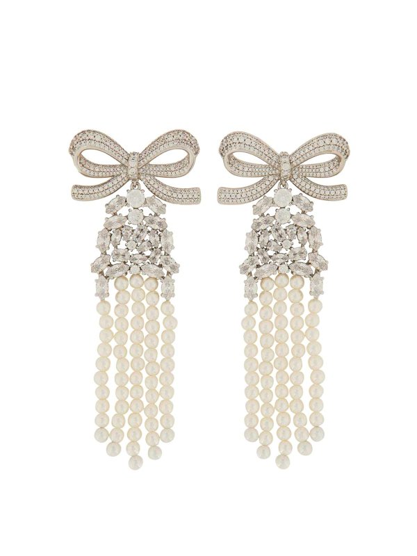 Self Portrait: Earrings - Drop Earrings With Bow