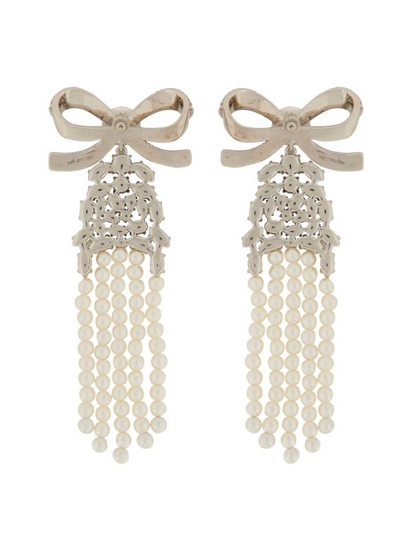 Self Portrait: Earrings online - Drop Earrings With Bow