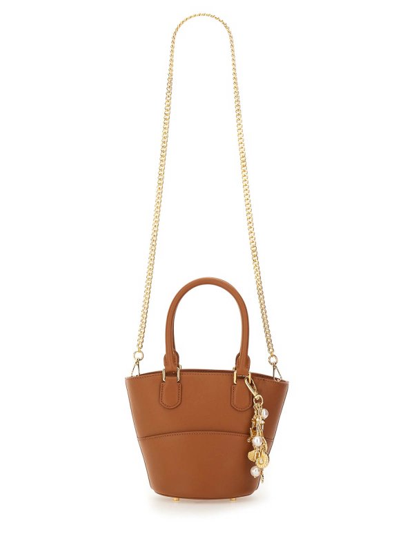 Self Portrait: totes bags online - Leather Tote Bag With Charm