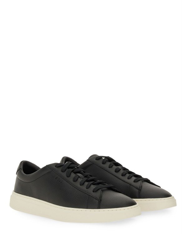 Hugo Boss: trainers online - Grained Leather Sneaker