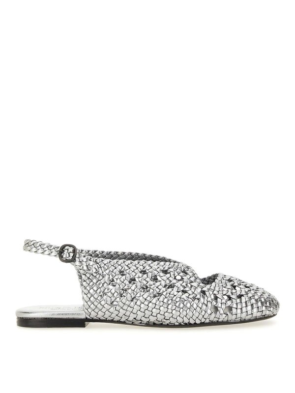 HEREU: sandals - Slingback Sandal Empuria Metallic