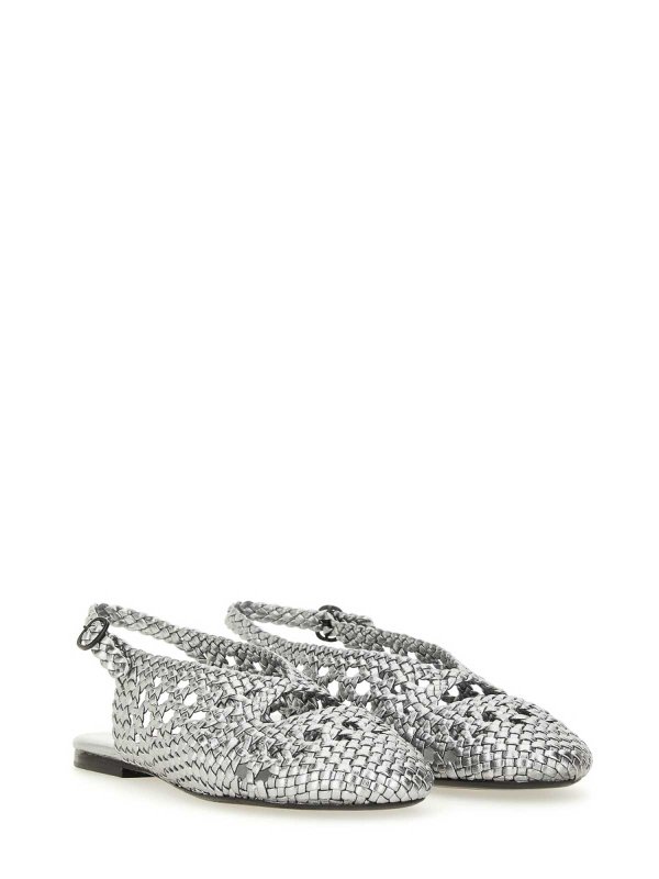HEREU: sandals online - Slingback Sandal Empuria Metallic