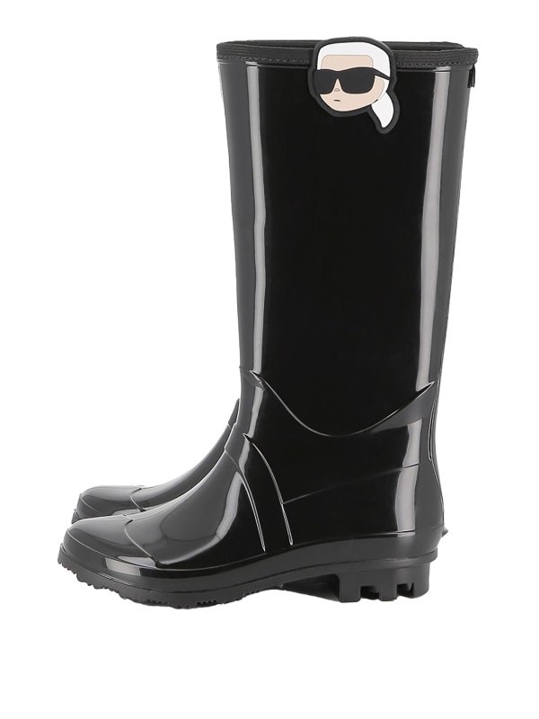 KARL LAGERFELD: stivali - Stivali Da Pioggia Con Logo