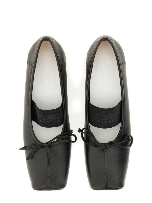 MM6 MAISON MARGIELA: flat shoes online - Leather Ballerina