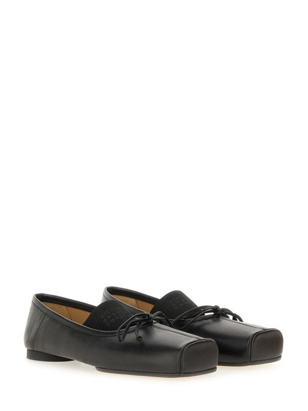 The Best Shops MM6 MAISON MARGIELA: flat shoes - Leather Ballerina