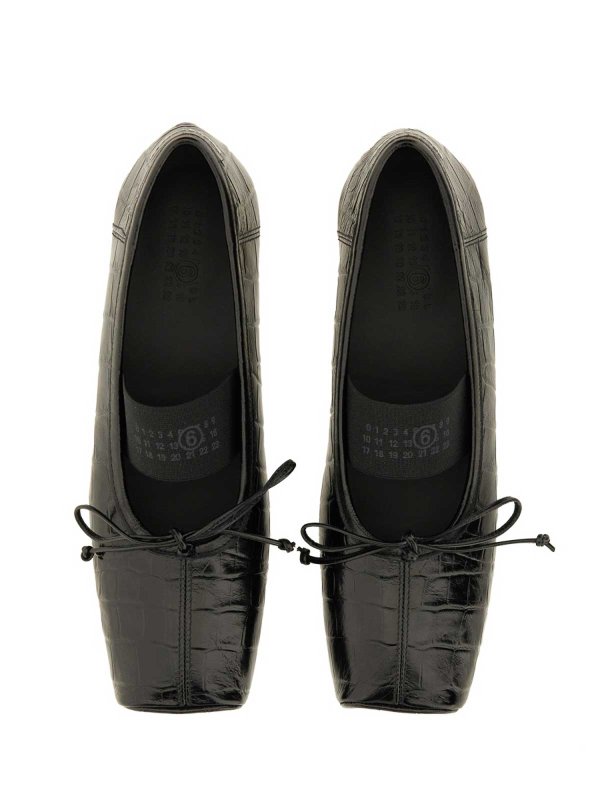The Best Shops MM6 MAISON MARGIELA: Bailarinas - Negro