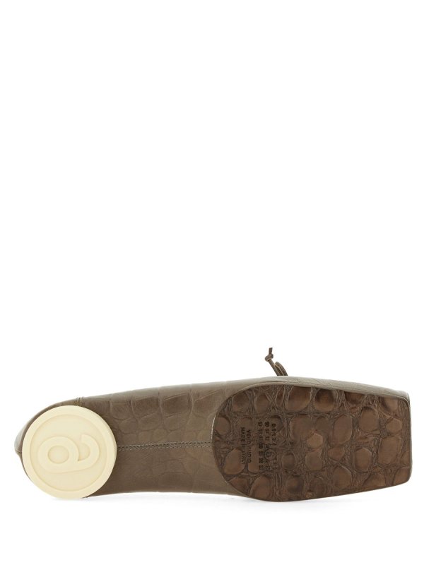 MM6 MAISON MARGIELA buy online Crocodile-Effect Leather Ballerina