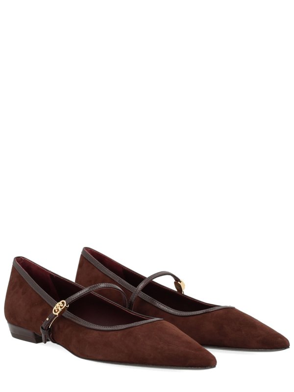 TORY BURCH: Ballerines online - Ballerines - Marron