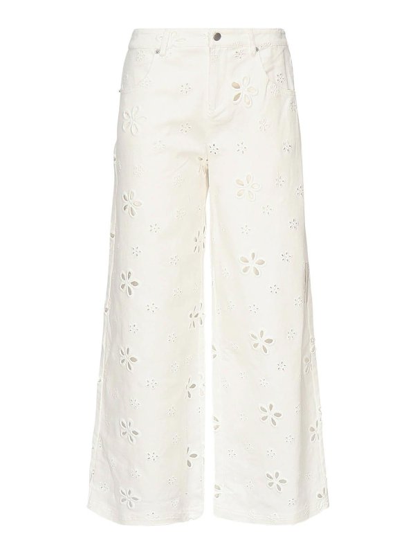 FOR LOVE & LEMONS: Straight Leg Jeans - Straight Leg Jeans - Weiß