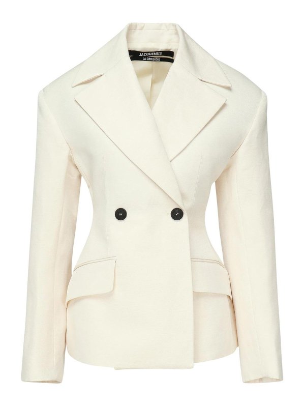 JACQUEMUS: Vestes de costume - Blazer - Blanc
