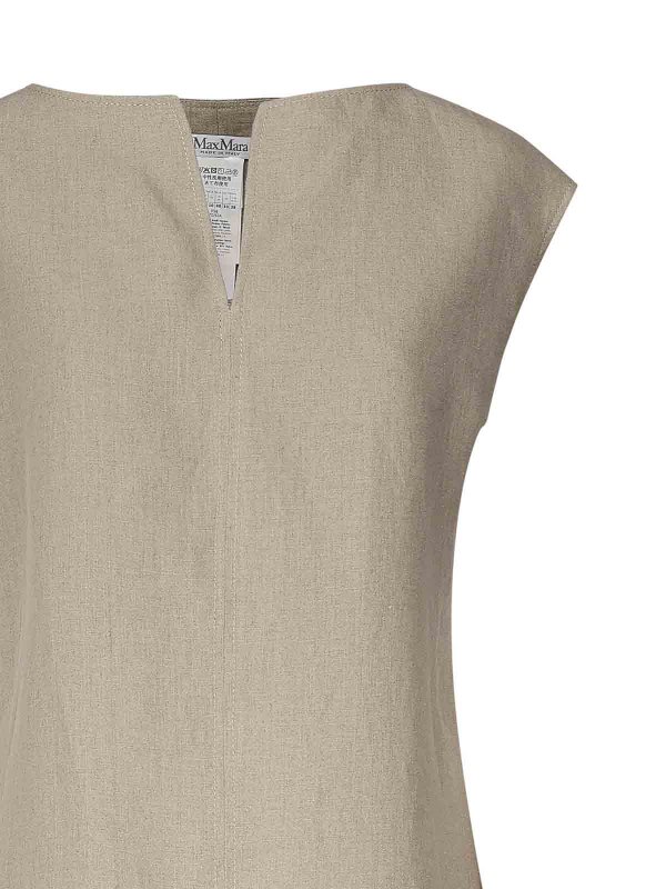 Max Mara: Tops & Tank tops online - Linen And Silk Business Top