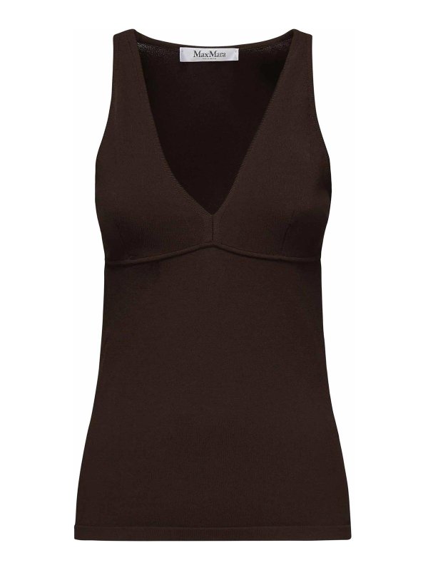 Max Mara: Tops & Tank tops - Sleeveless Viscose Top