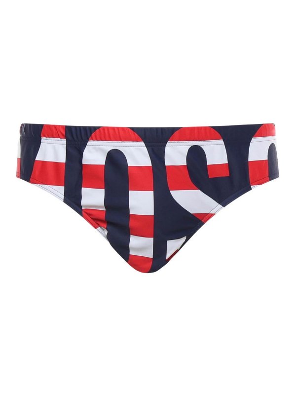 MOSCHINO: Costumi piscina e boxer - Slip da bagno con maxi logo