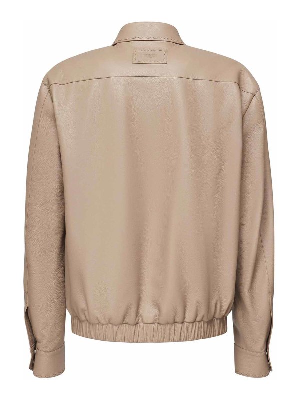 The Best Shops FENDI: leather jacket - Selleria Leather Jacket