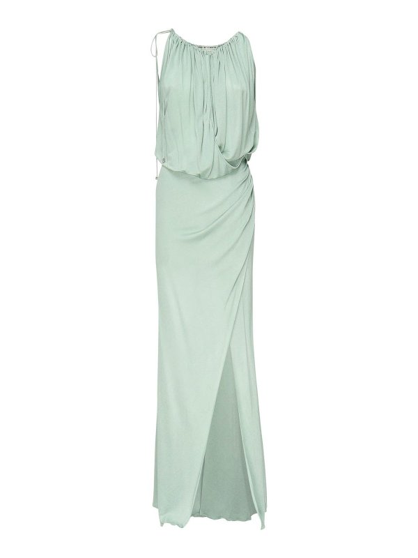 BLUMARINE: maxi dresses - Draped Jersey Long Dress