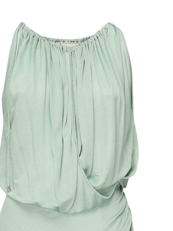 BLUMARINE: maxi dresses online - Draped Jersey Long Dress