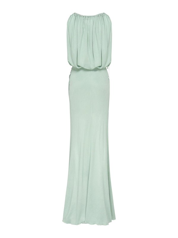 The Best Shops BLUMARINE: maxi dresses - Draped Jersey Long Dress