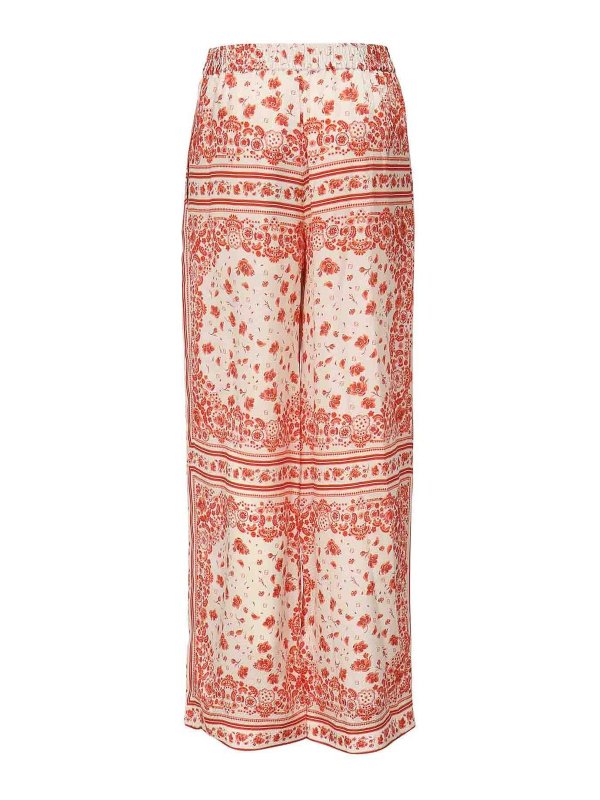 The Best Shops FENDI: casual trousers - Printed Silk Trousers