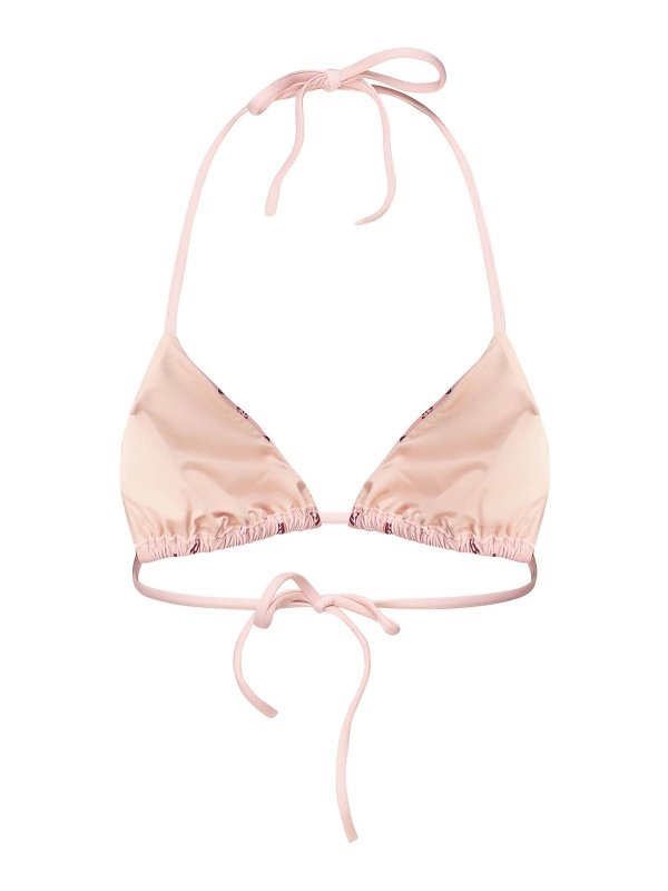 FENDI: bikinis - Triangle Bikini Top With Micro Print