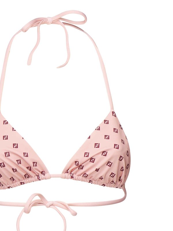 FENDI: bikinis online - Triangle Bikini Top With Micro Print