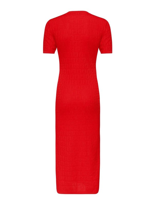 The Best Shops FENDI: short dresses - Cotton And Viscose Ff Jacquard Dress